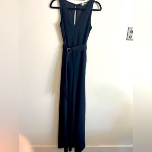 H&M Navy Blue Jumpsuit with Belt Size 32